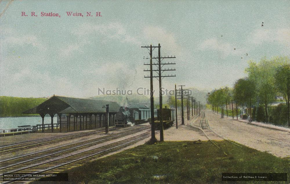 Postcard: Railroad Station, Weirs, New Hampshire